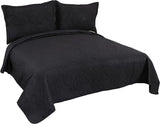 Embossed Coverlet Bedspread Ultra Soft 3 Piece Quilt Set with 2 Shams - Sazana