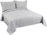 Embossed Coverlet Bedspread Ultra Soft 3 Piece Quilt Set with 2 Shams - Sazana