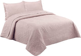 Embossed Coverlet Bedspread Ultra Soft 3 Piece Quilt Set with 2 Shams - Sazana