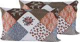 Plaid Bedding 3 Piece Bedspread Quilt Reversible Checkered Coverlet Set, Mocha - Sazana