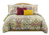 Comforter Set with One Velvet Quilted Pillow ,One Faux Mongolian Pillow and Two Pillow Shams (Kentville) - Sazana
