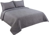 Embossed Coverlet Bedspread Ultra Soft 3 Piece Quilt Set with 2 Shams - Sazana