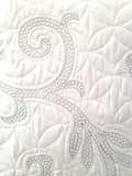 Quilt 3 Piece Bedding Bed Set/Bedspread/Embroidered with 2 Pillow Shams (Cream, California) - Sazana