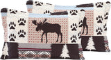 Quilt Plaid Reversible Lodge Cottage Printed Patch Bedding Coverlet 3 Piece Set - Sazana