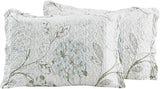 Quilt Rich Printed Embossed Pinsonic Bedding 3 Piece Bedspread Coverlet Ultra Soft Set, Pastel Marine - Sazana