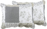 Plaid Printed Bedding 3 Piece Bedspread Quilt Set Gray Array King Queen Twin - Sazana
