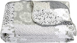 Plaid Printed Bedding 3 Piece Bedspread Quilt Set Gray Array King Queen Twin - Sazana