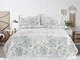 Quilt Rich Printed Embossed Pinsonic Bedding 3 Piece Bedspread Coverlet Ultra Soft Set, Pastel Marine - Sazana