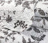 Floral Bedding 3 Piece Bedspread Quilt Coverlet Set Ashen - Sazana
