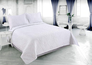 Embossed Coverlet Bedspread Ultra Soft 3 Piece Quilt Set with 2 Shams - Sazana