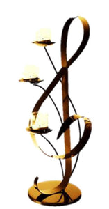 Candle Holder Décorative Treble Clef Musical Symbol Handmade by Artisans - Sazana