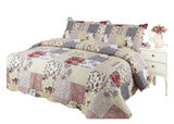 Pinsonic Plaid Bedding 3 Piece Bedspread Quilt Coverlet Set - Sazana