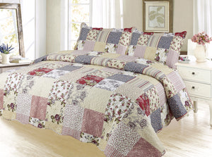 Pinsonic Plaid Bedding 3 Piece Bedspread Quilt Coverlet Set - Sazana