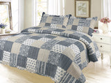Plaid Bedding 3 Piece Bedspread Quilt Coverlet Set, Better Pattern - Sazana