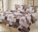 Pinsonic Plaid Bedding 3 Piece Bedspread Quilt Coverlet Set, Desert Stone - Sazana