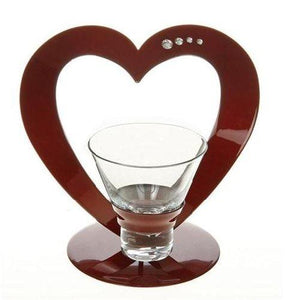 Valentine Red Heart Candle Holder European Handmade - Sazana