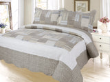 Plaid Printed Bedding 3 Piece/Bedspread Quilt Set - Sazana